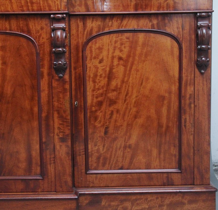 Antique large 19th Century mahogany breakfront bookcase