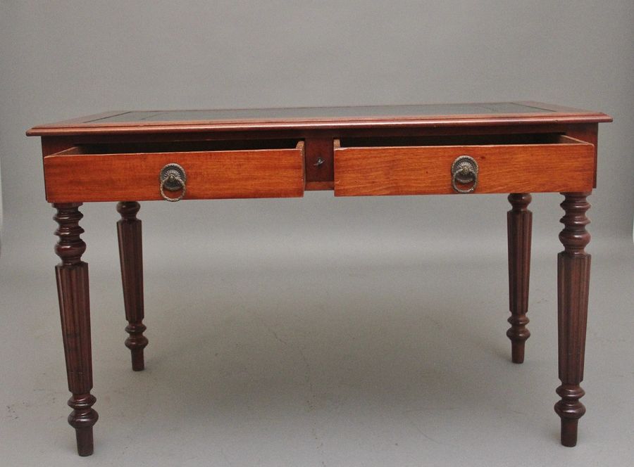 Antique 19th Century mahogany two drawer writing table