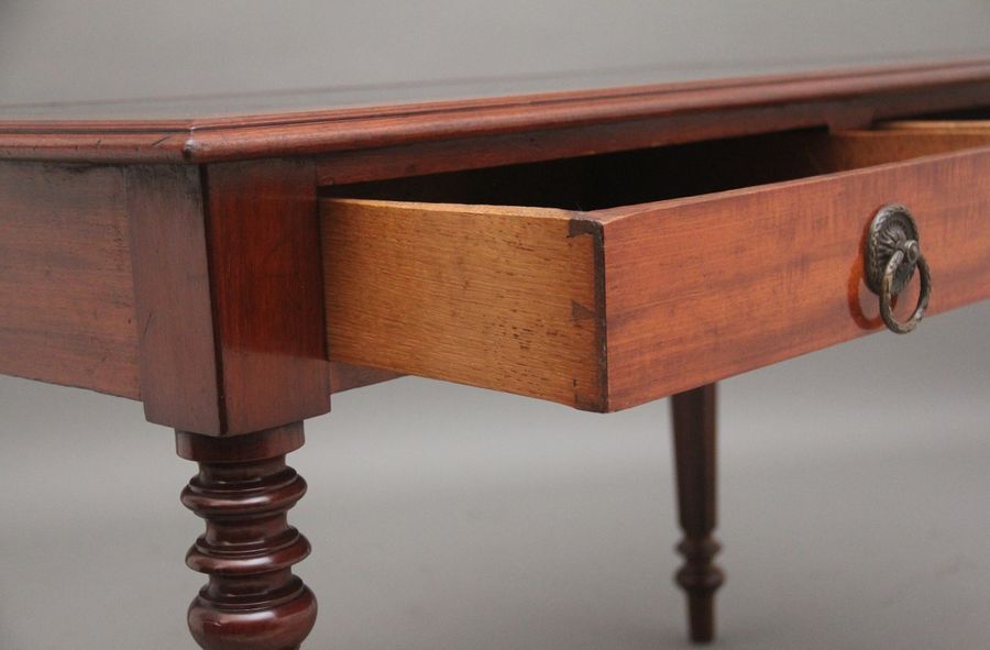 Antique 19th Century mahogany two drawer writing table