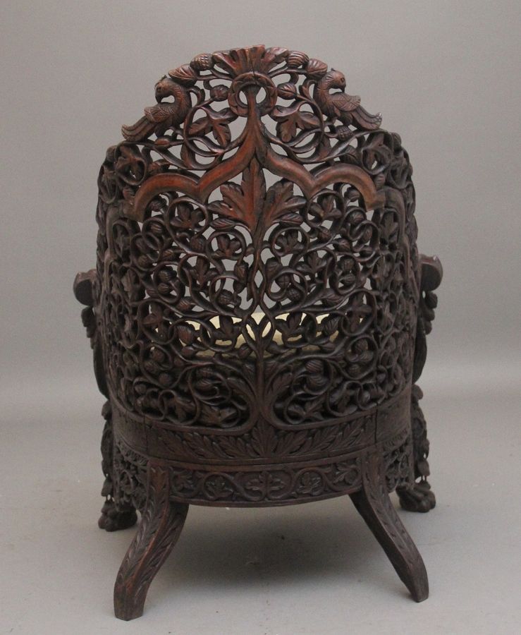 Antique 19th Century Anglo-Indian armchair