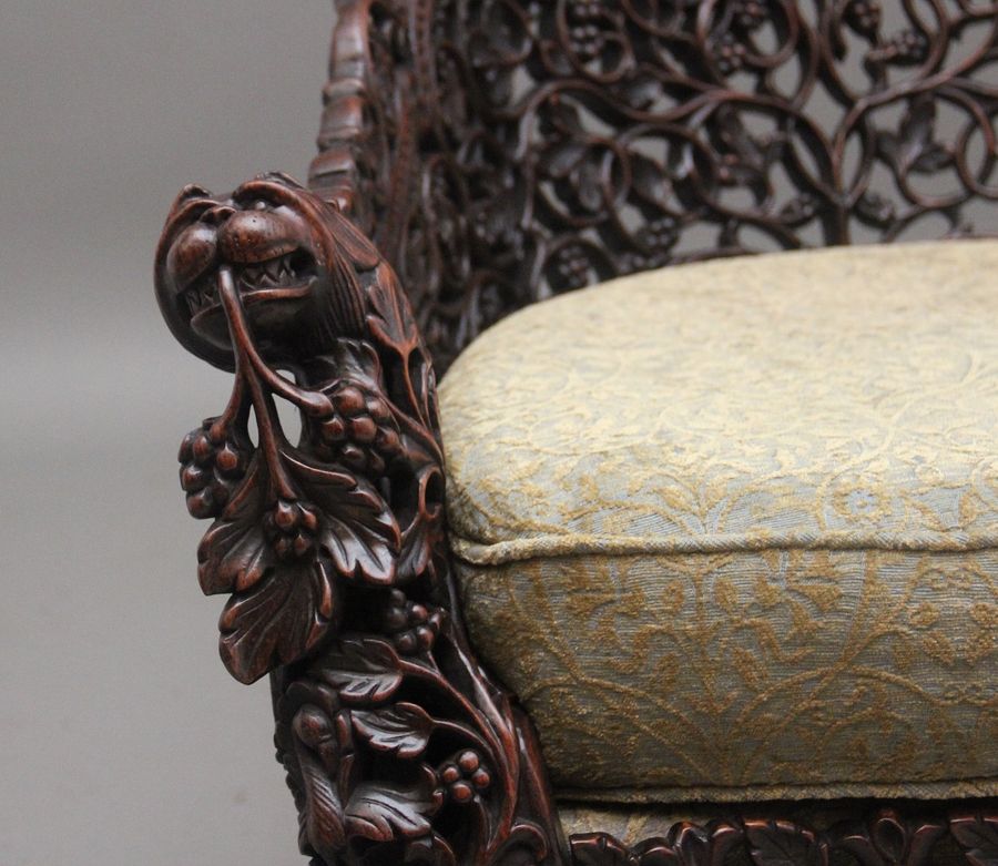 Antique 19th Century Anglo-Indian armchair