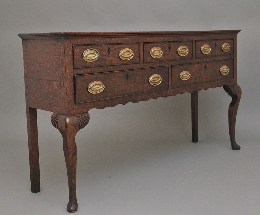 Antique 18th Century oak dresser base from the Georgian era