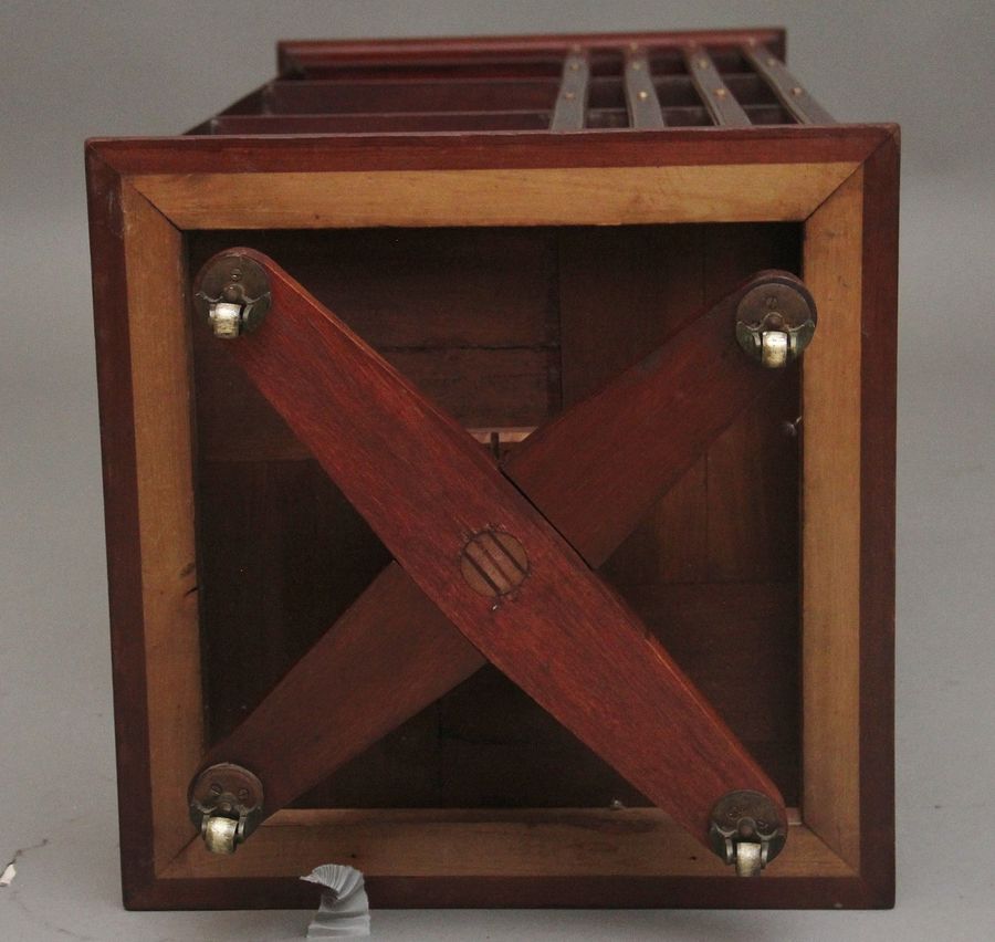 Antique 19th Century French mahogany and brass revolving bookcase