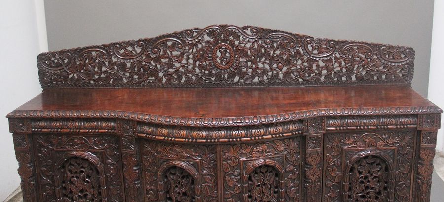 Antique 19th Century Anglo-Indian carved cabinet