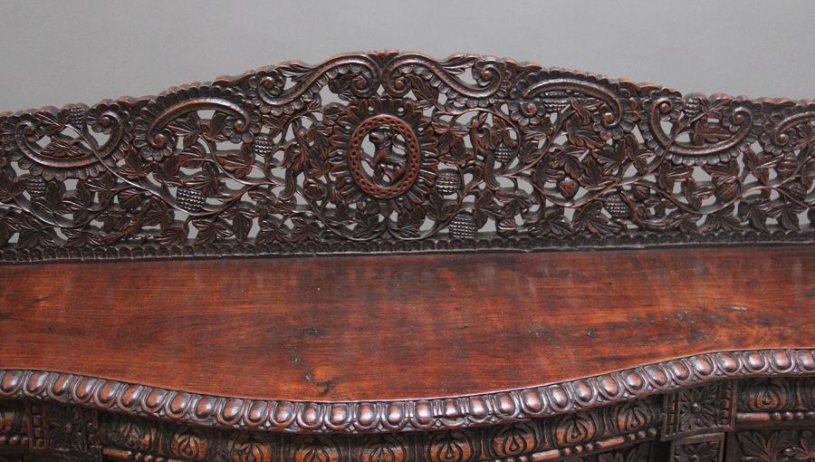 Antique 19th Century Anglo-Indian carved cabinet