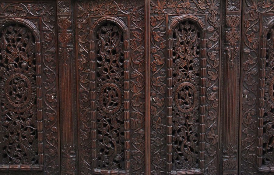 Antique 19th Century Anglo-Indian carved cabinet