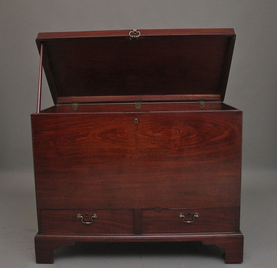 Antique 18th Century mahogany Irish silver chest