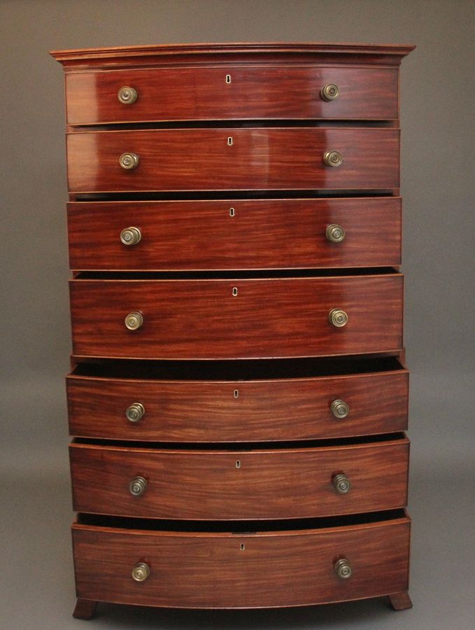 Antique Early 19th Century mahogany tallboy