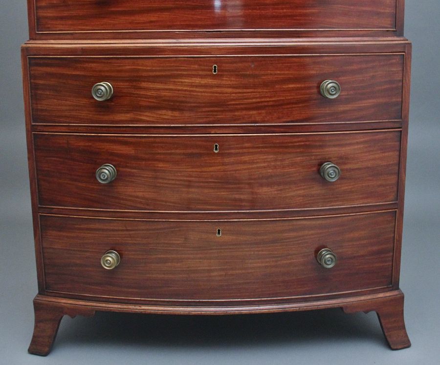 Antique Early 19th Century mahogany tallboy