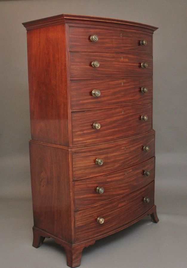 Antique Early 19th Century mahogany tallboy