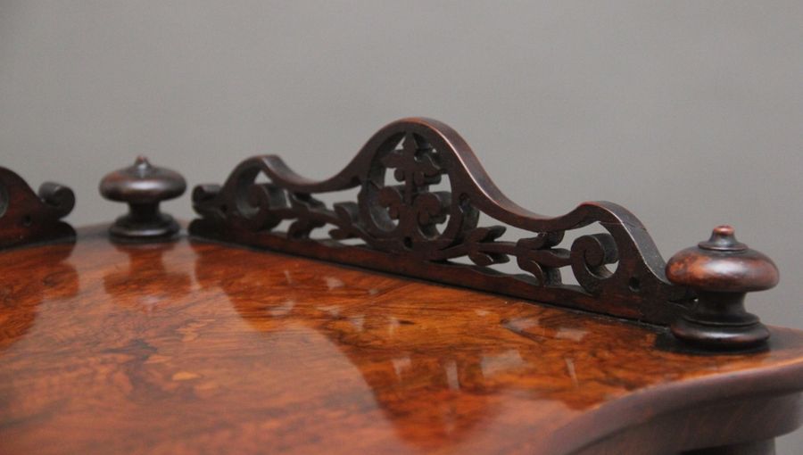 Antique 19th Century burr walnut whatnot