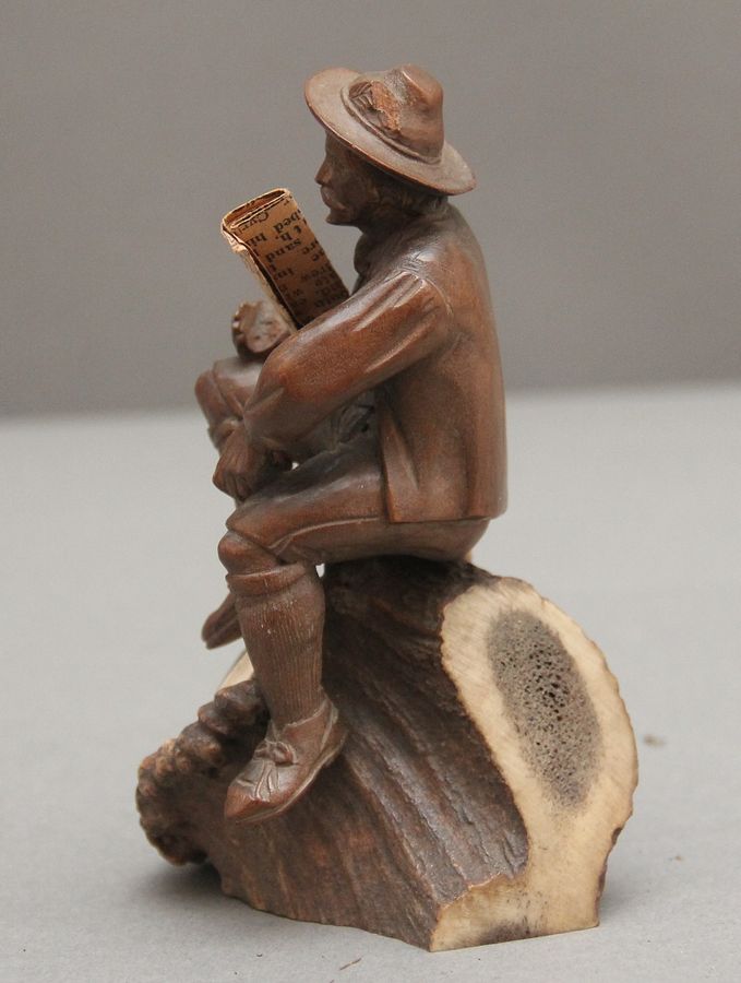 Antique 19th Century black forest carving 