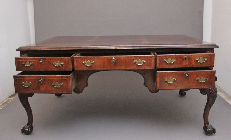 Antique 19th Century walnut partners desk