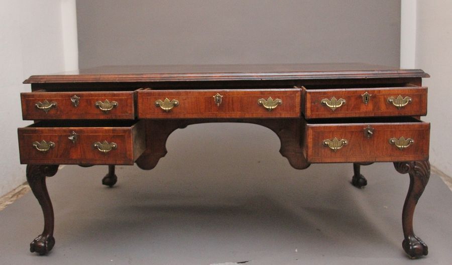 Antique 19th Century walnut partners desk