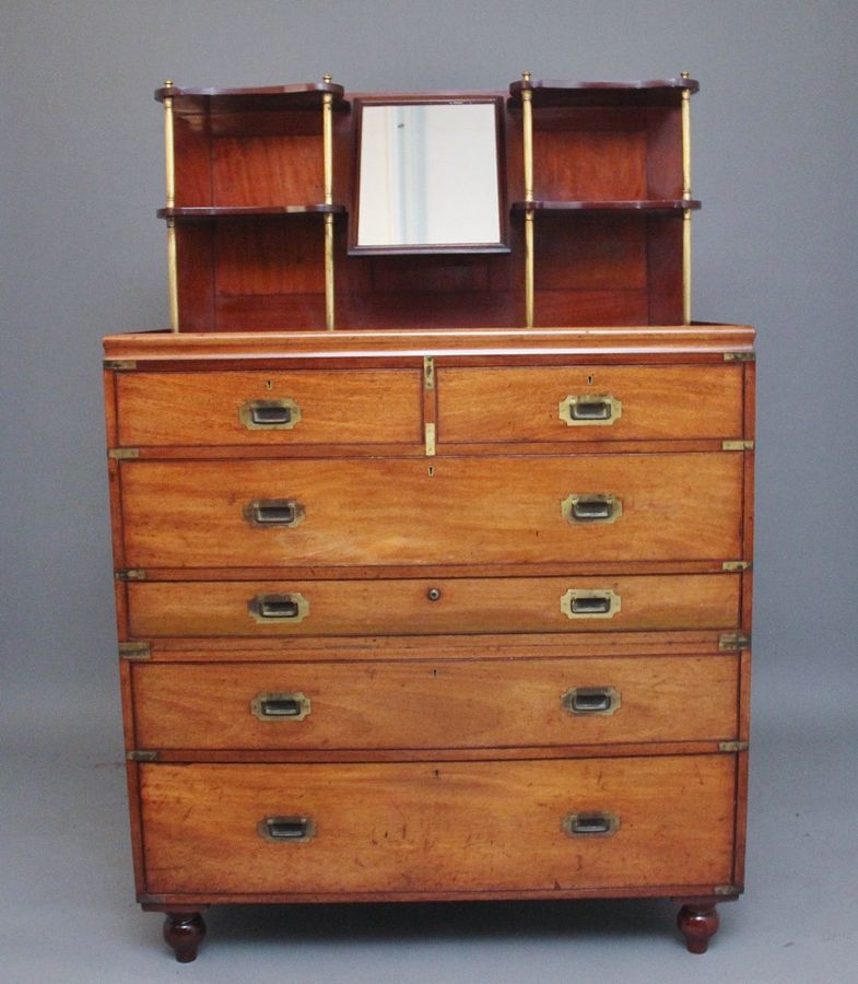 19th Century mahogany military chest