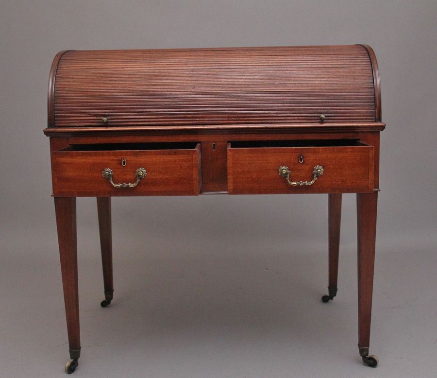 Antique Early 19th Century mahogany tambour desk