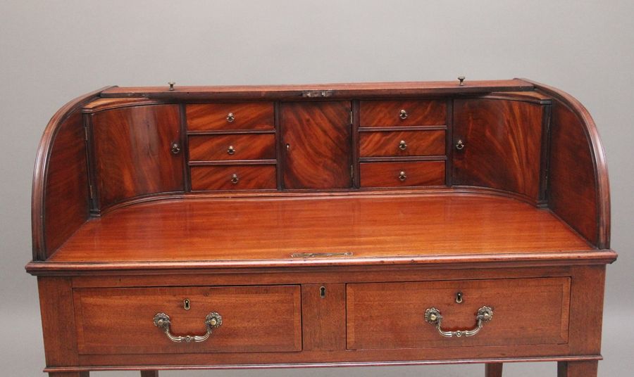 Antique Early 19th Century mahogany tambour desk