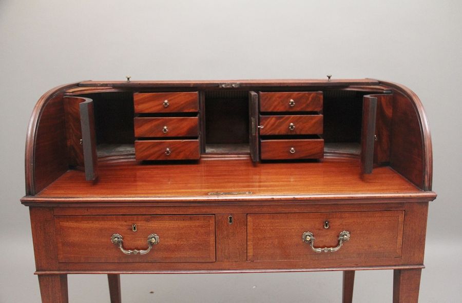 Antique Early 19th Century mahogany tambour desk