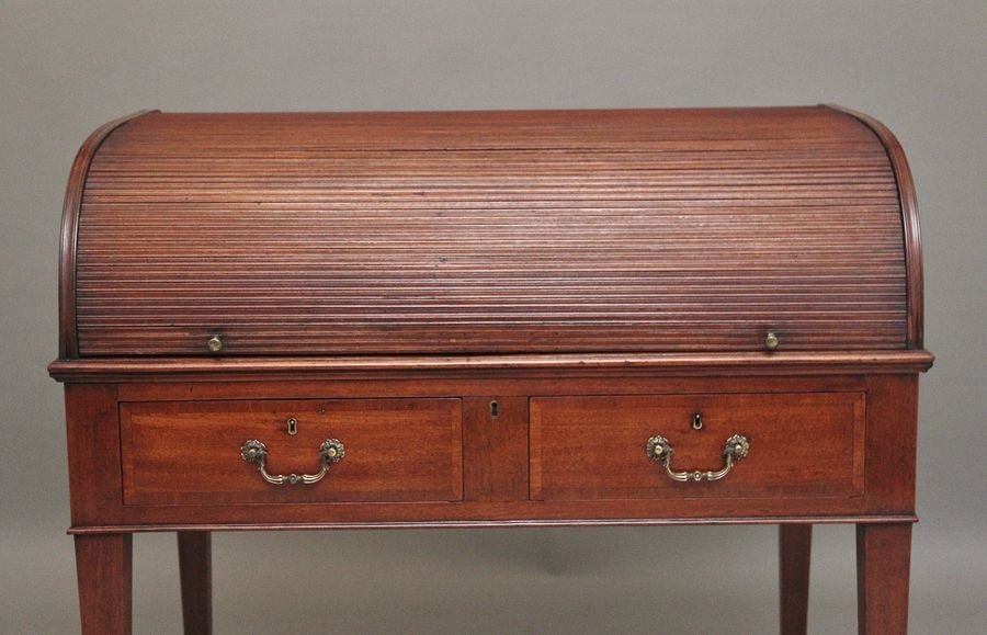 Antique Early 19th Century mahogany tambour desk