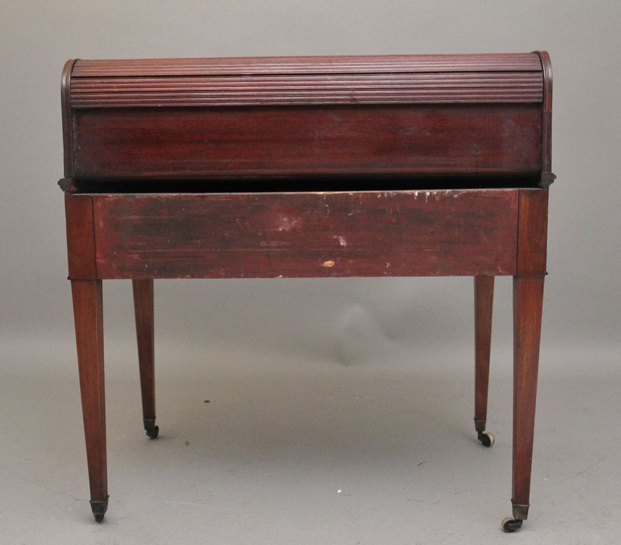 Antique Early 19th Century mahogany tambour desk