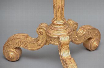 Antique Carved and gilded torcher 