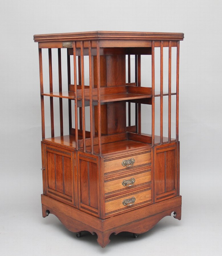 Antique 19th Century Walnut Revolving Bookcase Antiques Co Uk