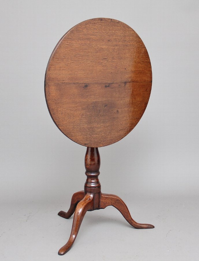 Antique 18th Century oak tripod table