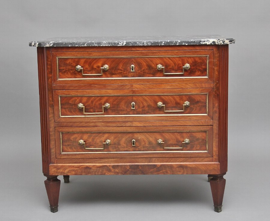 Antique 19th Century Mahogany And Marble Top Chest Antiques Co Uk