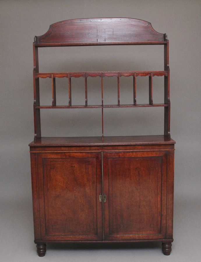 Antique Early 19th Century mahogany open top cabinet
