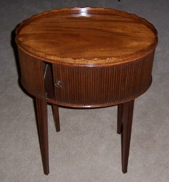 SOLD  Oval Mahogany Work Table Early 19C