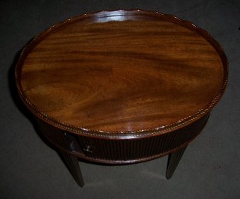 Antique SOLD  Oval Mahogany Work Table Early 19C