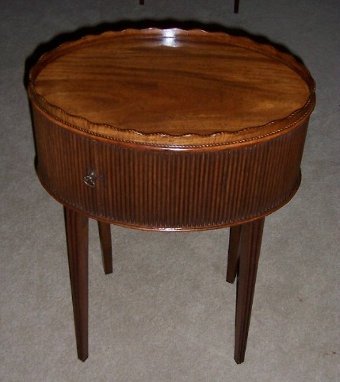 Antique SOLD  Oval Mahogany Work Table Early 19C