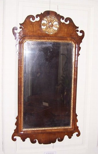 SOLD Geo II Walnut Mirror
