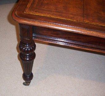Antique Mahogany Library Table Mid 19th C