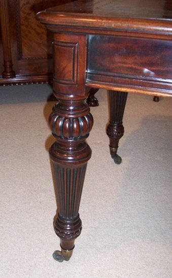 Antique Mahogany Library Table Mid 19th C