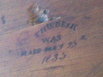 Antique Country Yew wood Bureau c.1835