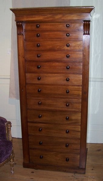 Mahogany Wellington Chest of 12 drawers