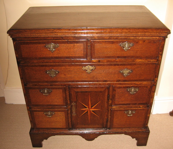 SOLD.  Geo II Oak 'Norfolk' Chest
