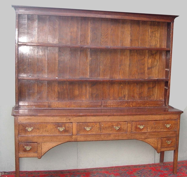 18thC, George III oak dresser c1790