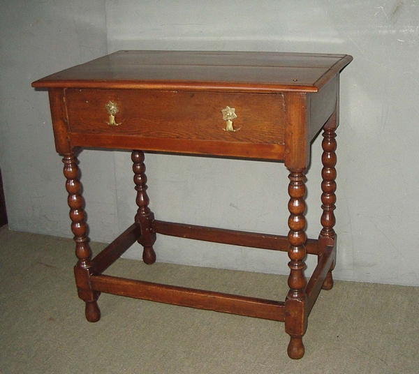 William & Mary period Fruitwood side table c1700