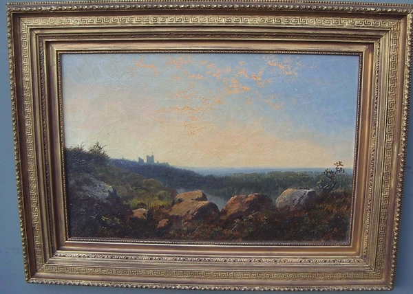 Edward H. Niemann (fl1863-1867) Richmond Castle and river Swale,N Yorksle