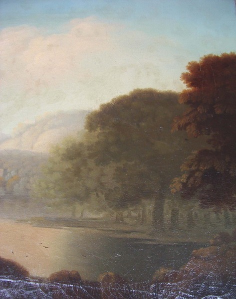 Antique 18th/19thC English School Landscape oil on canvas 