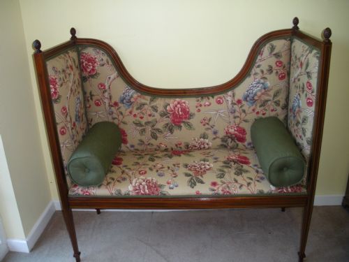 Antique Edwardian Conversation Sofa 