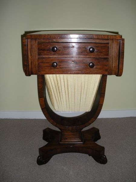 Antique 19th Century Rosewood Work/lamp Table 
