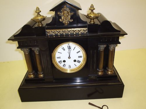 Antique Slate Mantel Clock 