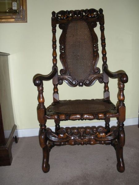 Antique 19th Century Mahogany Carved Chair 