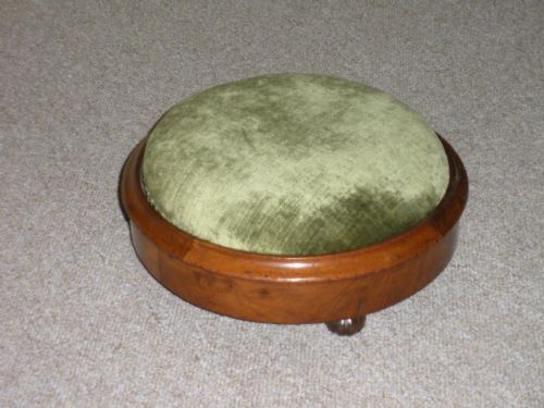 Victorian Walnut Circular Foot Stool 