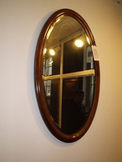 Inlaid Oval Wall Mirror 