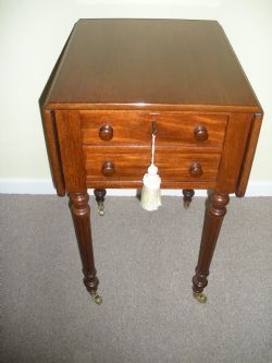 Antique Mahogany Pembroke Style lamp table