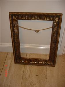 LARGE antique GILTWOOD FRAME c19th cen ROPE TWIST EDGE